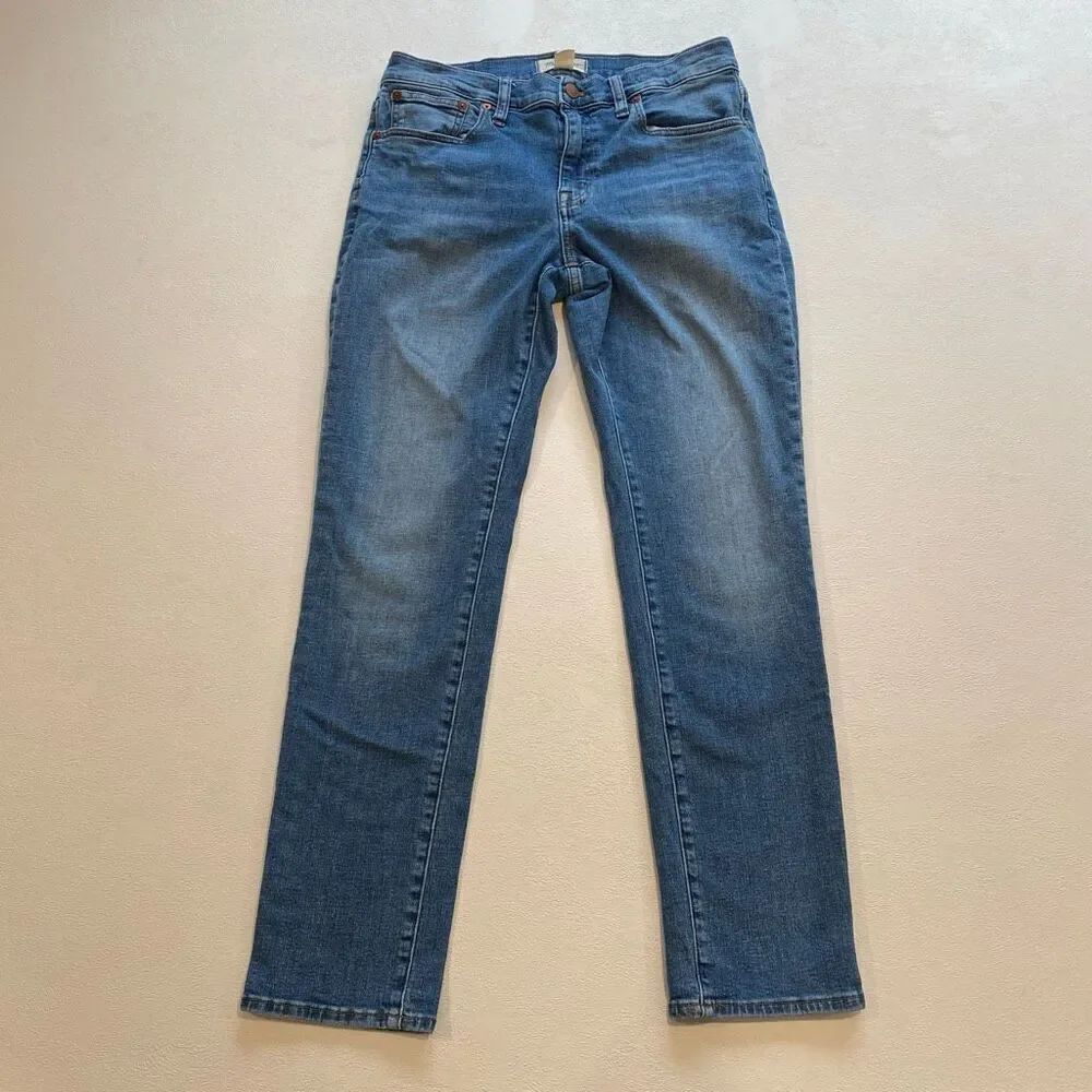 Madewell The Slim Boy Jeans Women Size 27 Medium Wash Straight Leg Denim